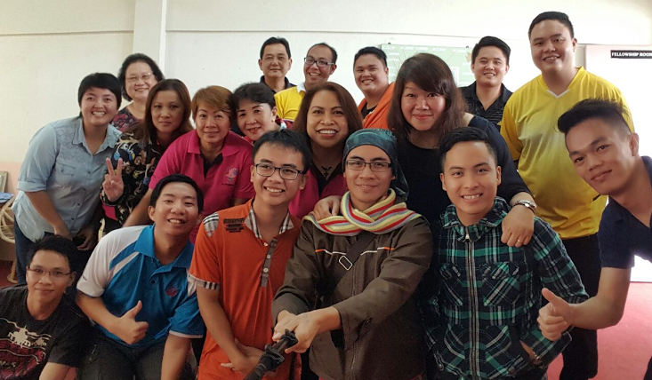 The participants pose after the event.